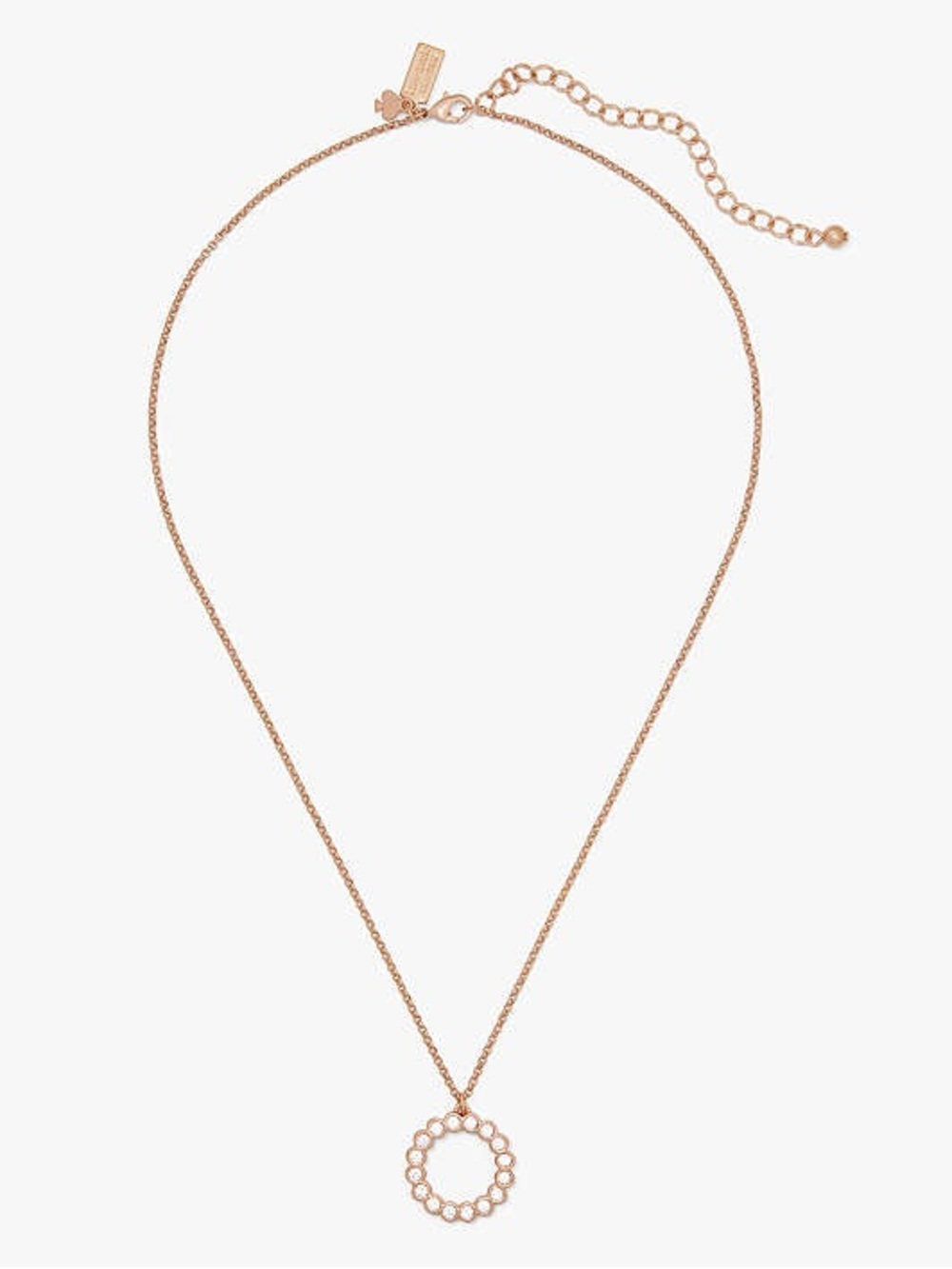 Kate Spade Rose Gold Full Circle Mini Pendant Necklace - NWT
